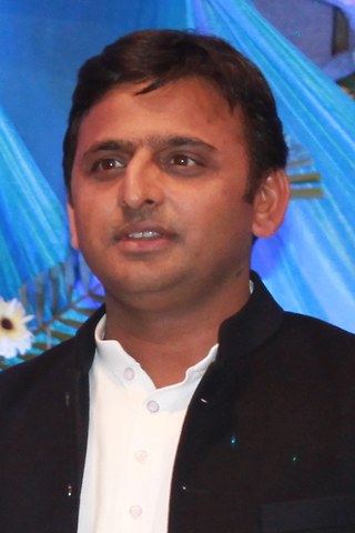 Portrait of Akhilesh Yadav, photographed in 2013
